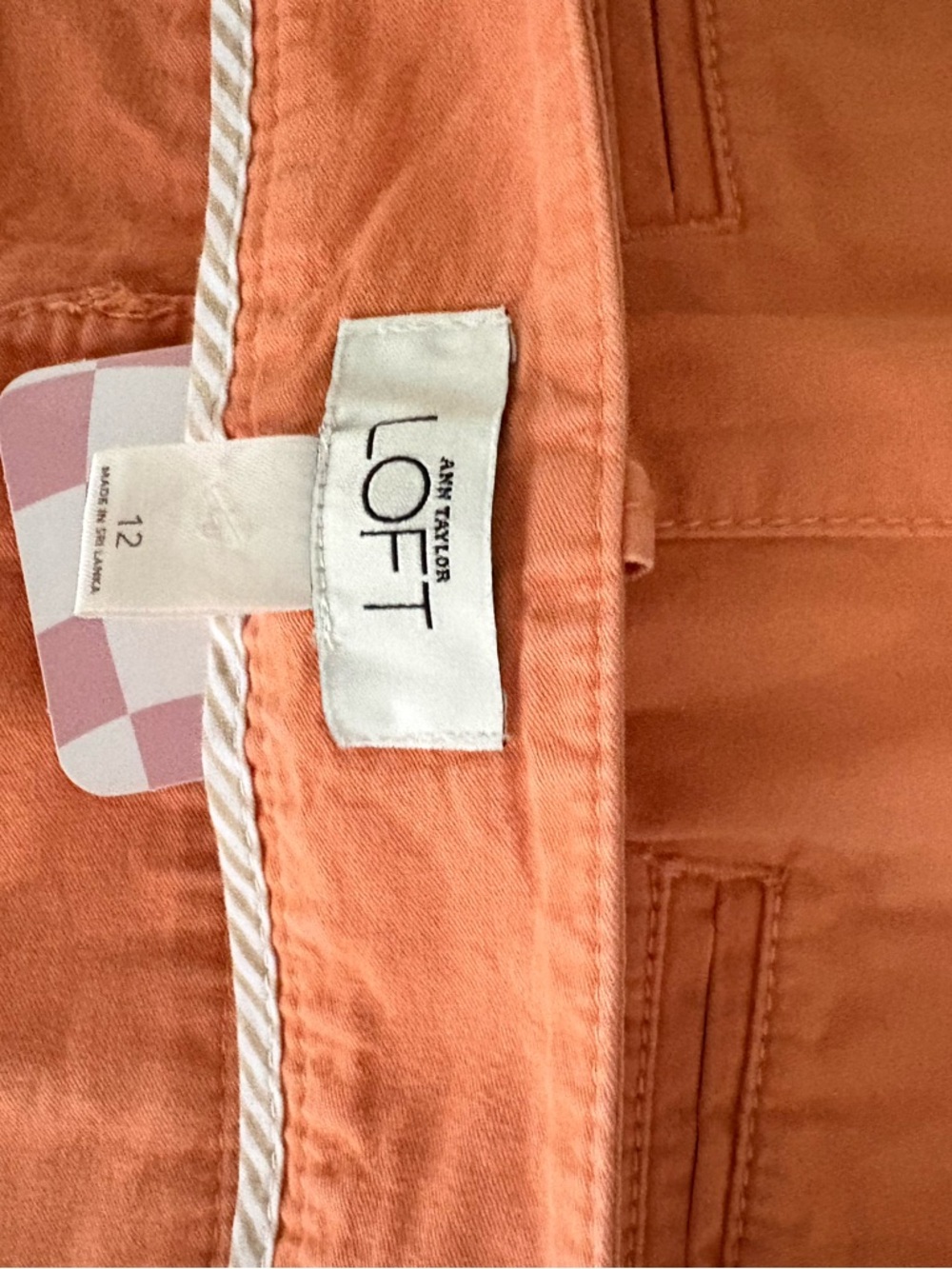 LOFT Peachy Orange Bermuda Shorts - Picture 3 of 3
